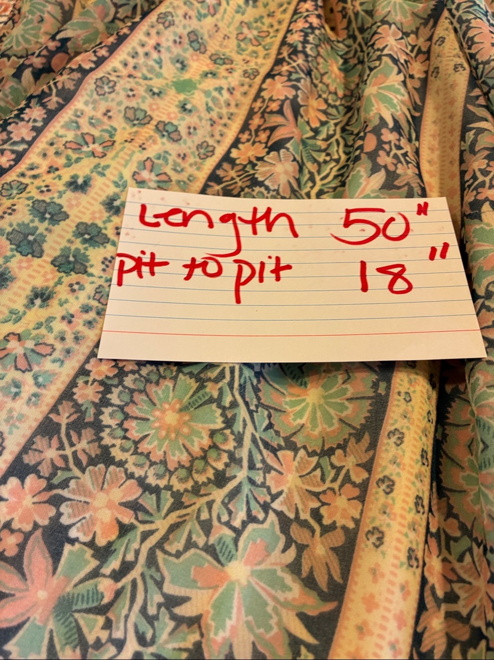 Fairy Core American Eagle Floral Boho Maxi Dress Mint Blush Handkerchief Sz M - Picture 2 of 12